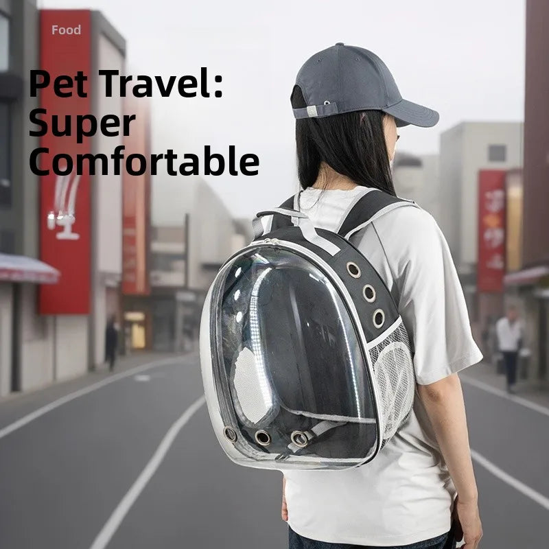 Large Capaci  Bapa Portable Space Pet Cabin Double oulder Bag Transparent Dog  Carrier Bag for Outdoor Travel