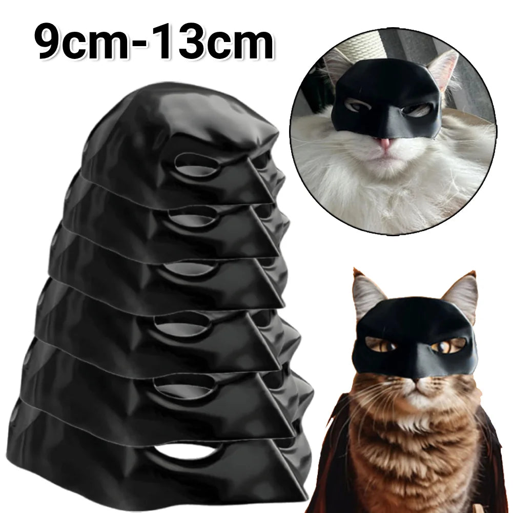 9cm-13cm Handmade Half Face Cat Mask Cosplay Creative Black Mask Bat Cat Avenger Mask Pet Party Mask Decorative for Dog Cat