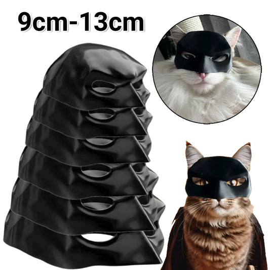 9cm-13cm Handmade Half Face Cat Mask Cosplay Creative Black Mask Bat Cat Avenger Mask Pet Party Mask Decorative for Dog Cat
