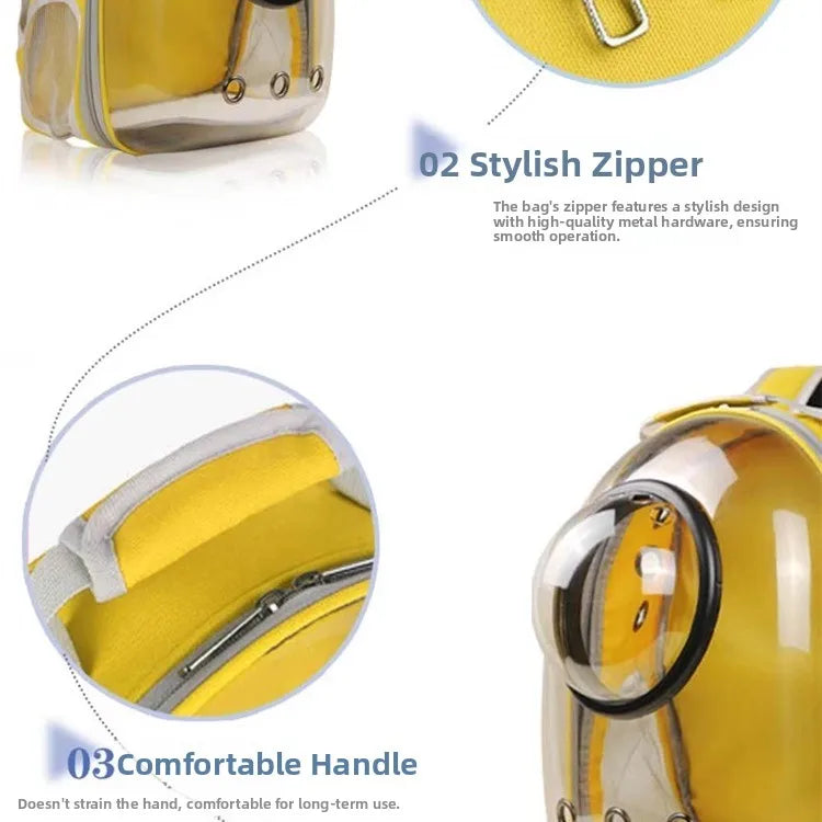 Large Capaci  Bapa Portable Space Pet Cabin Double oulder Bag Transparent Dog  Carrier Bag for Outdoor Travel